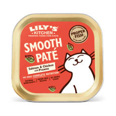 LILY'S KITCHEN Salmon & Chicken with Prawns Paté Grain Free Wet Cat Food Tray 海鮮雜燴餐 三文魚雞蝦 無穀物 貓餐盒85g