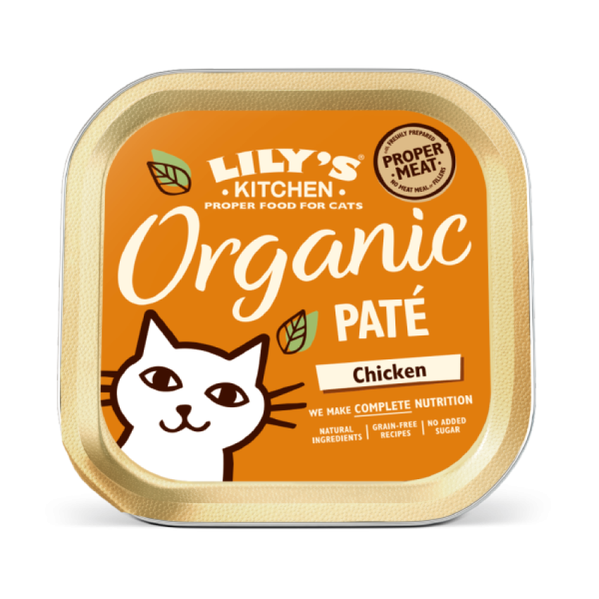 LILY'S KITCHEN Organic Chicken Paté Cat Wet Food 貓主食罐 - 有機天然雞肉常餐 (85g)