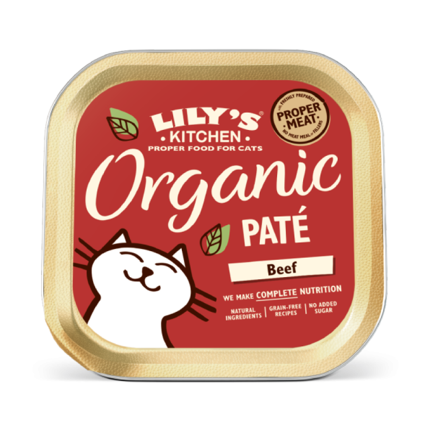 LILY'S KITCHEN Organic Beef Paté Cat Wet Food 貓主食罐 - 有機天然牛肉常餐 (85g)