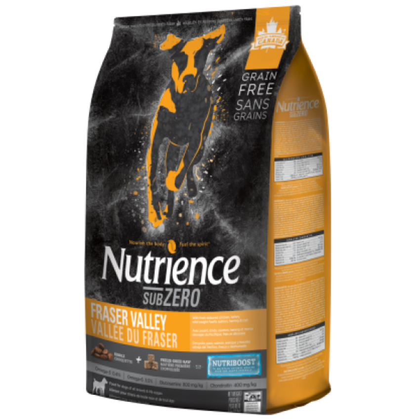 Nutrience Sub Zero 紐翠斯 凍乾脫水鮮雞肉無穀物 雞肉+火雞+海魚全犬配方  22lb