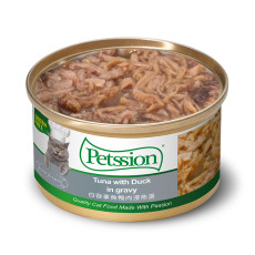 Petssion 汁煮白吞拿魚鴨肉 貓罐頭 85g