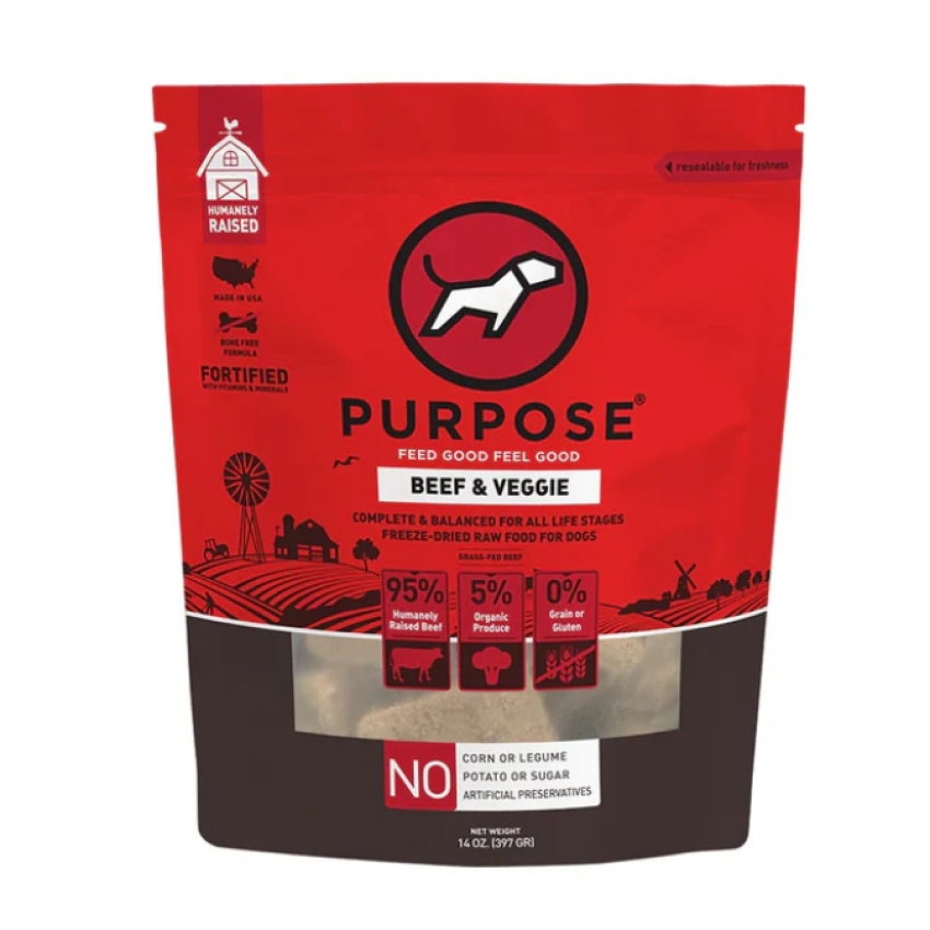 Purpose 凍乾脫水牛肉犬糧 14oz