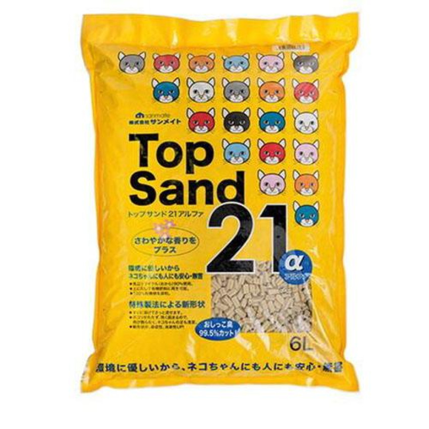 SANMATE Top Sand 21 α 有機玉米雙通豆腐貓砂 6L