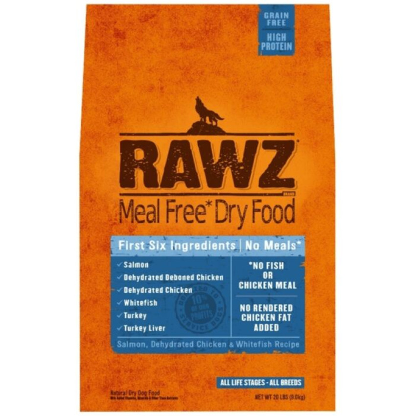 RAWZ – 頂級無穀物 三文魚+脫水雞肉+白魚肉全犬配方 20lb