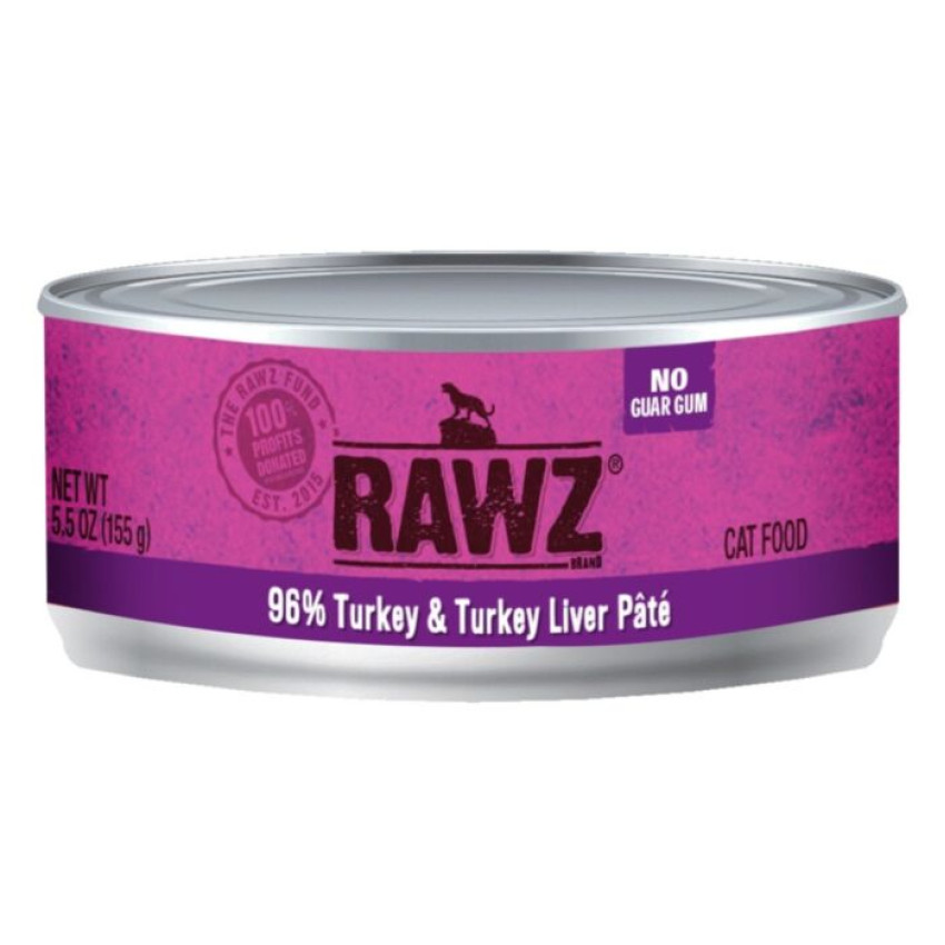 RAWZ - 全貓主食罐-火雞肉及火雞肝肉醬155g