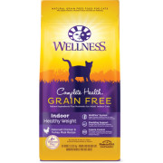 Wellness Complete Health Grain-Free Indoor Healthy Weight Chicken Cat Food 5lbs