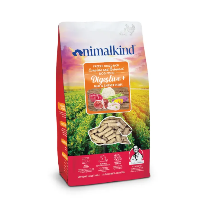 Animalkind 凍乾生肉狗主糧－Digestive+ 山羊和雞肉配方