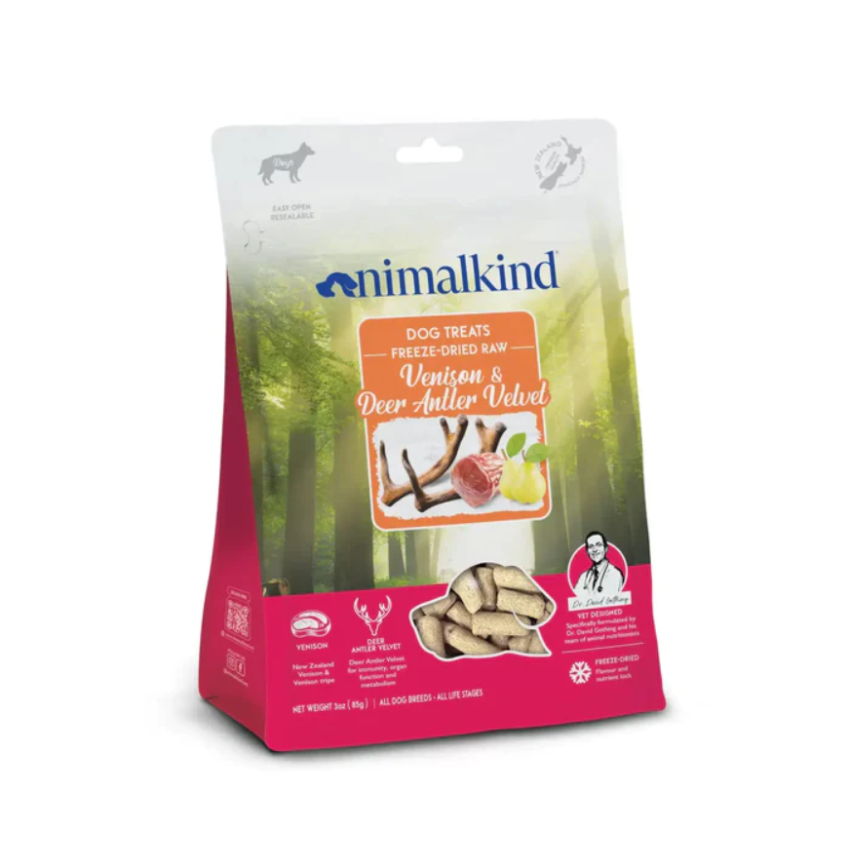 Animalkind 凍乾生肉狗零食 - 鹿肉和鹿茸 85g