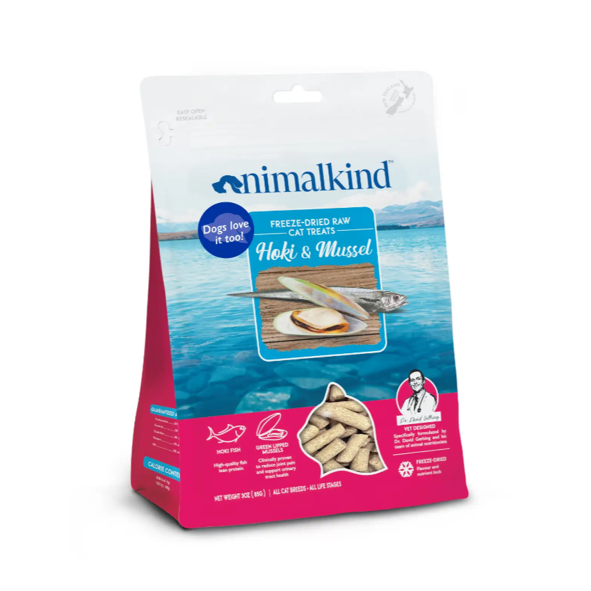 Animalkind 凍乾生肉狗貓零食 - 鱈魚和青口 85g