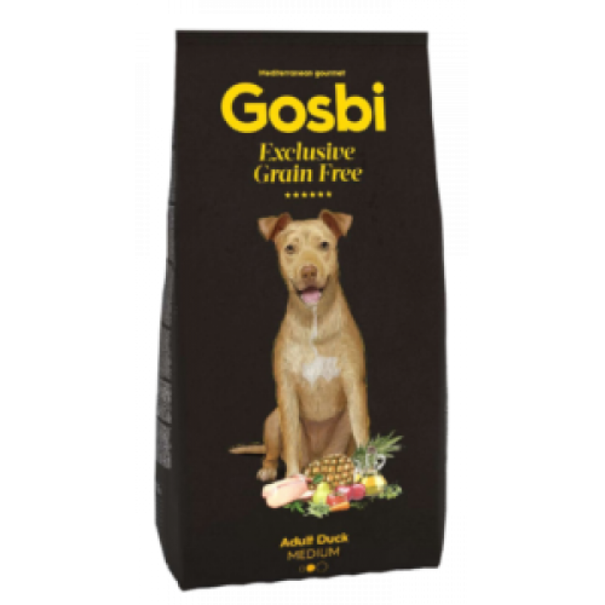 Gosbi 無穀物低敏中型成犬鴨肉配方 3kg