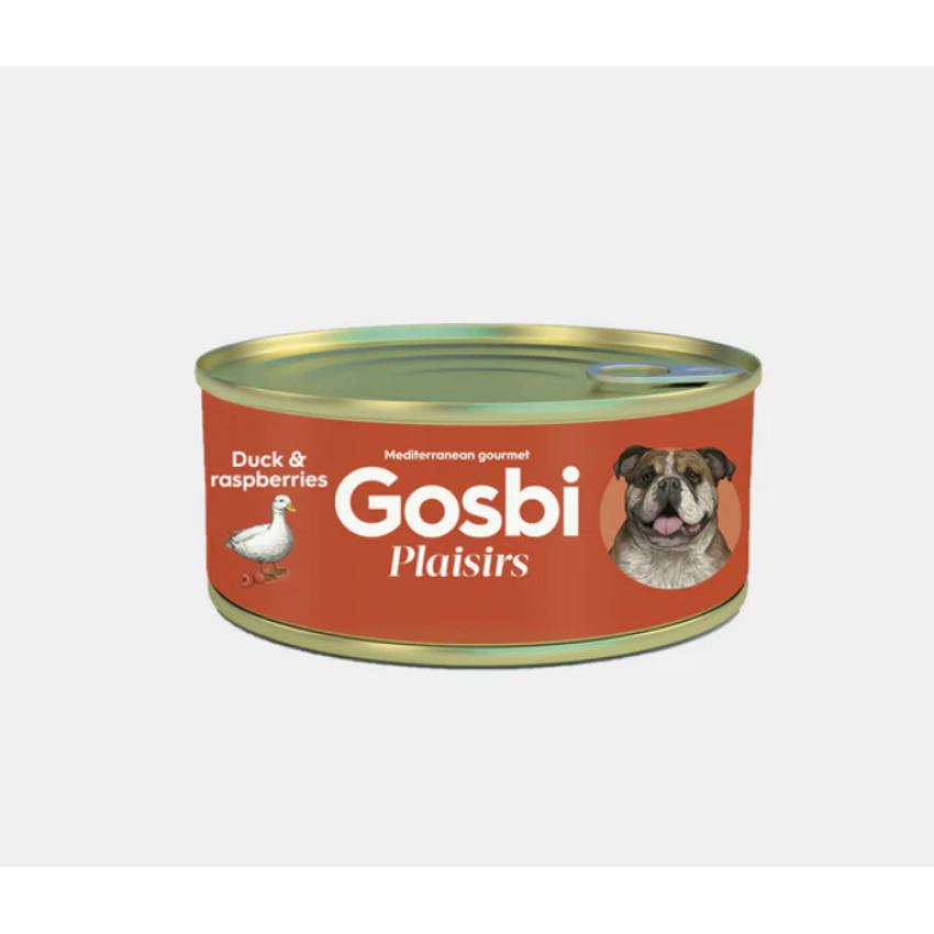 Gosbi Plaisirs高級天然狗罐頭-成犬鴨肉紅桑子185g