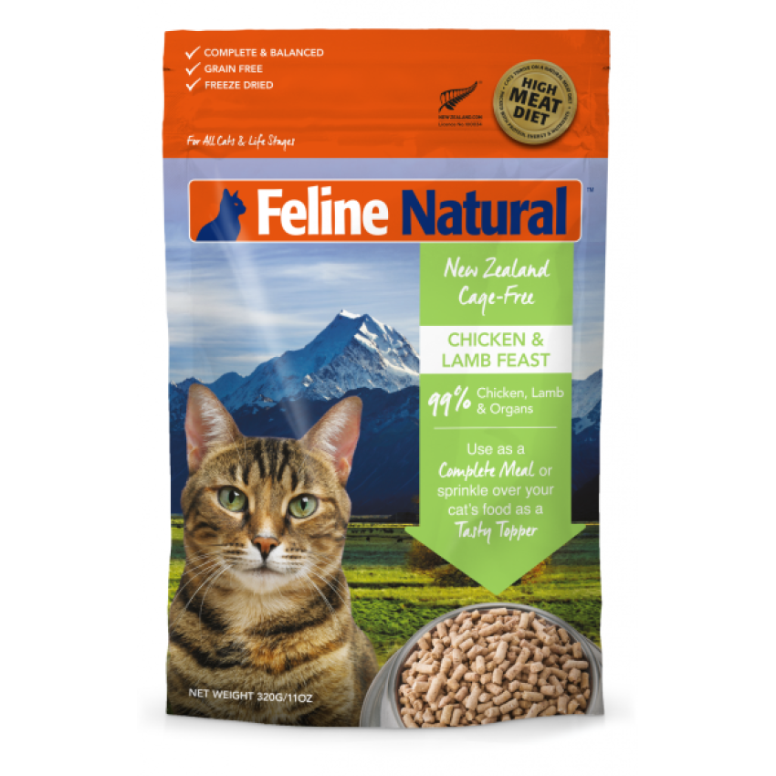 K9 Feline Natural 脫水鮮肉貓糧 – 雞肉羊肉盛宴 320g