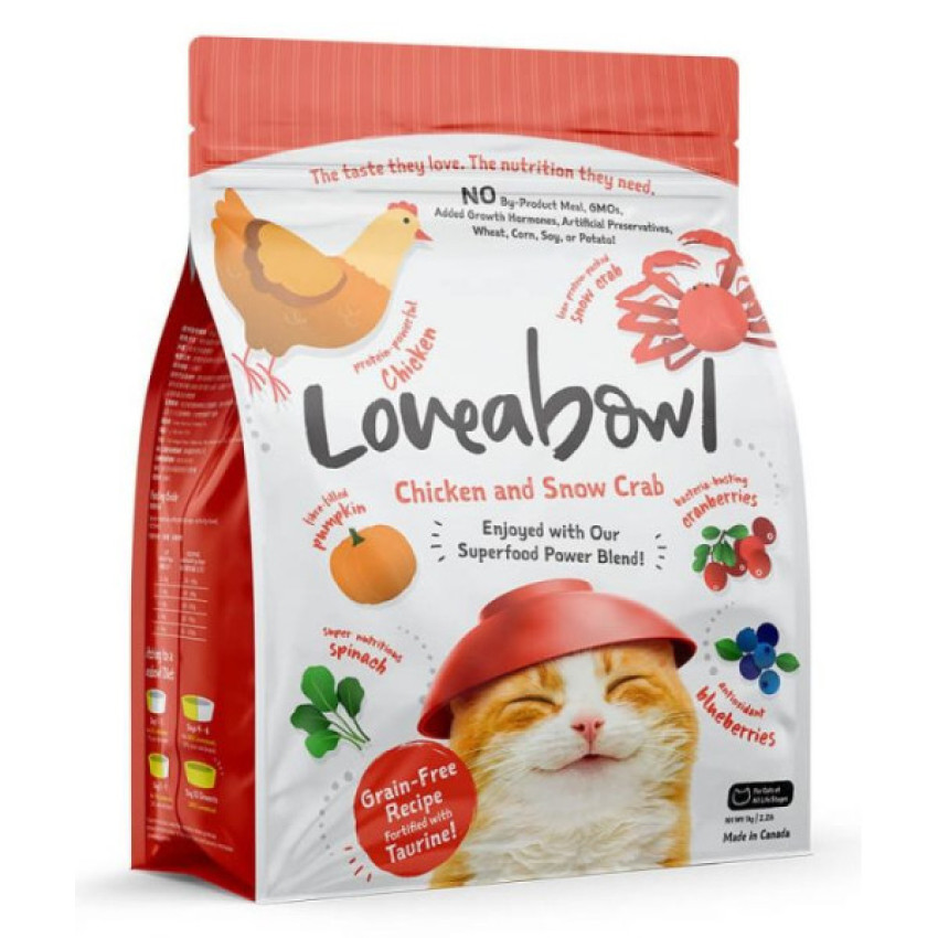 Loveabowl 無穀物雪蟹雞肉海陸全貓種配方 1kg